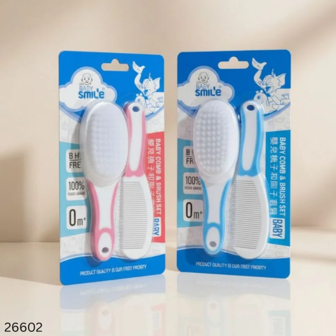 Baby Smile Soft Hair Brush & Comb Set